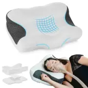 Cervical Neck CPAP Pillow for Sleeping, Ergonomic Adjustable Height Neck Supp...