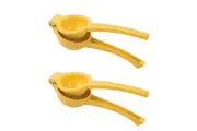 2x Progressive Prepworks Aluminium Lemon Squeezer Manual Juicer Hand Press YLW