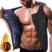 Sauna Suit for Men - Heat Trapping Sweat Compression Short Sleeve Sauna Shirt, Shapewear Top, Gym Exercise Versatile Shaper Jacket for Men Gym Exercise