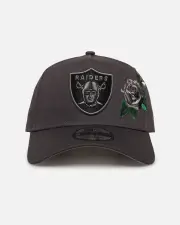 [New Era] New Era Las Vegas Raiders 'Gray Tonal Roses' 9forty A-frame Snapback Gray - Size ONE ONE Gray