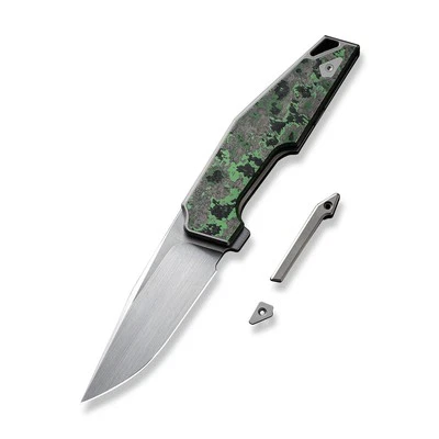 WE Knife OAO WE23001-3 Frame Lock Titanium Jungle Fat Carbon 20CV Pocket Knives