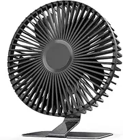 SLENPET 6 inch USB Desk Fan, 4 Speeds, Ultra-quiet, 90° Adjustment for Better Cooling, Portable Mini Powerful Desktop Table Fan, Small Personal Fan for Home Office, No Battery, Black