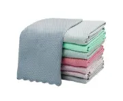 5PCS Microfiber Polishing Cleaning Cloth, Reusable Nanoscale Super Absorbent Cleaning Cloth for Household Cleaning assorted colour
