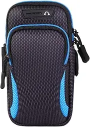 HAIMEI Phone Case Cover Shell for iPhone 8 Plus Multi-Functional Universal Double Layer Zipper Sport Arm Case Phone Bag with Earphone Hole for 6.6 Inch or Below Smartphones (Black) for iPhone 7 Plus