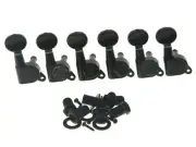 Wilkinson Mini Oval Button E-Z-LOK Post Guitar Tuners Tuning Keys Black