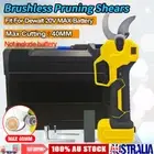 40mm Cordless Brushless Electric Pruning Shears Secateur For Dewalt 18V Battery