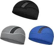 [AUZOEYTOYK] Skull Cap Helmet Liner Beanie Lightweight Cooling Mesh Skull Cap Summer Riding Motorcycle Sweat Wicking Liner 3Pcs
