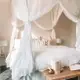 網紅蚊帳北歐風格三開門1.5m床幔床簾床頭裝飾臥室家用公主房間紗
