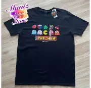 PACMAN & RUBIK’s Game Graphic T Shirt Men SZ Large L Retro Nintendo snes nes n64