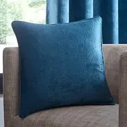 [Fusion] Teal Blue Cushion (43 x 43cm) - Crystal Teal Cushion with Cover - Blue Filled Cushion - Luxury Rich Blue Green Cushions with Covers Included - Strata Collection