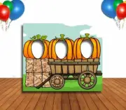 Pumpkin Patch Fall Cutout, Hole in Face, Party Selfie Photo Prop, Fall Decor