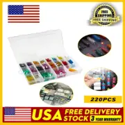 220pcs Car Automotive Medium Standard Fuses Auto Blade Fuse Assortment Kit APM (for: Fiat)