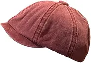 [Ｓｉｍｈｏａ] Newsboy Cap Flat Hat for Dating Camping Travel Fishing Outdoor