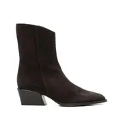 [Poeve] Poeve 50mm Pointed-toe Block-heel Boots 39 IT BROWN