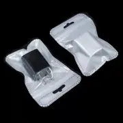 White Clear for Zip Plastic Packaging Lock Bags Reclosable with Hang Hole Pouch