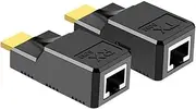 Replacement Ethernet RJ45 Network to HDMI Extender Repeater Amplifier with USB 60M 1080P Compatible PC Host Laptop Connection TX Transmitter External HDMI Monitor TV Projector RX Receiver