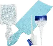 Baluue 1 Set Dying Paddle Foil Board Highlighting Comb Hair Highlighting Brush Sky-blue Plastic