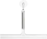 Forma Bathroom Shower Door, Window and Mirror Squeegee with Suction Storage Hook