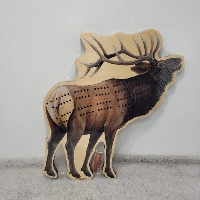 Wiley Miller Artist Saber-Tooth Co. Elk Wooden Cribbage Board NEW & SEALED!