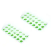 2 Pack Ice Cube Tray with Removable Lid, Plastic Ice Cube Molds, Green