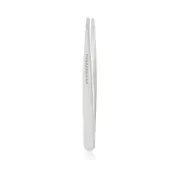 Tweezerman Studio Collection tweezers with slanted tips Platinum Silver