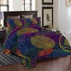 Blue Hole Leaf 3D Printing Duvet Quilt Doona Covers Pillow Case Bedding Sets