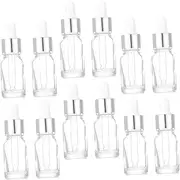 DEARMAMY 12Pcs Glass Dropper Bottles Portable Wear Resistant Essential Oil Containers with Caps for Travel Perfumes and DIY Blends for Aromatherapy