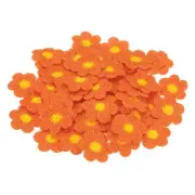 Sew on Patches for Clothes, 64 Pack Flower Patch Embroidered Appliques, Orange