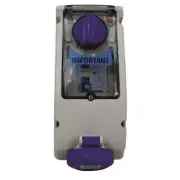 Famatel 32A 3 Pin 240V IP67 Switched Interlocked Socket with RCD Blue 17.232B6RA