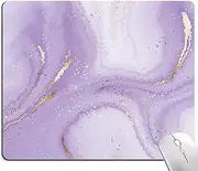 Armanza Mouse Pad, Purple Marble Mouse Pad, Square Waterproof Mouse Pad Non-Slip Rubber Base Wireless Mouse Pads for Office Laptop, Cute Mouse Pads with Designs for Women