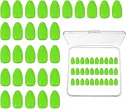 uxcell Fishing Foam Floats, Snell Fishing Rig Floats Strike Indicators with Clear Tackle Box, 0.7" D x 1.4" H Fit for Perch Carp Bass Fishing Corks Saltwater Freshwater (30 Pack, Green)
