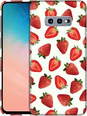 Glisten - Samsung Galaxy S10e Case, Samsung S10e Case - Strawberry Pattern Design Printed Cute Plastic Hard Snap on Protective Designer Back Phone Case/Cover for Samsung S10e. [5.8"]