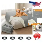 Comfortable, Machine Washable Dog Couch Covers - 2-Pack Light Grey Blankets