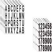 10 Sheet 3 Inch Mailbox Numbers and Letters Cut Classic Style Black