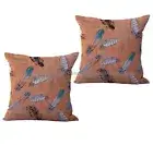 2pcs living room tribal feather cushion cover