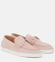[Christian Louboutin] Christian Louboutin Chambeliboat suede loafers AU 9 pink
