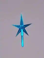 CERAMIC CHRISTMAS TREE PLASTIC STAR Topper Aqua (Medium Size)