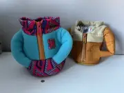 Puffin Fleece & Puffer Jacket Insulated Can Holder Beer Bottle Soda Coozie Set