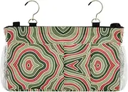 GuoChe Bedside Organizer Merry Christmas Red Retro Green Bedside Storage Bag for Bunk and Hospital Beds Dorm Rooms Bed Rails
