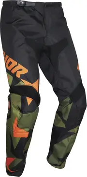 Thor Sector Warship Youth Motocross Pants, green-orange, Size XS for Men Green Orange