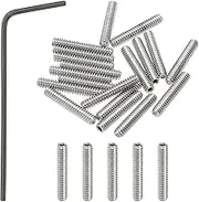 uxcell #4-40x5/8 Internal Hex Socket Set Grub Screws, 20 Pcs 304 Stainless Steel Cup Point Set Screw with Hex Key Wrench for Door Handles Bathroom Fixtures