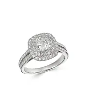 Bloomingdale's Fine Collection Cushion Cut Certified Diamond Engagement Ring in 18K White Gold, 2.0 ct. t. w.