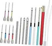 DOITOOL Tambour Needle Set for Embroidery 16pcs Simple Embroidery Pen Needles Kit Threader Portable Sewing Accessory
