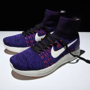 熱銷 Nike Lunarepic Flyknit 高筒慢跑鞋 藍紫色
