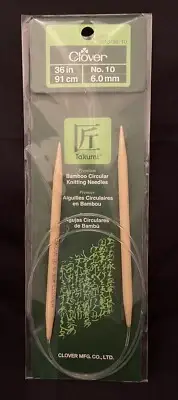 Clover Takumi BAMBOO CIRCULAR KNITTING Needles Size 10 and 36 in long NOS