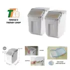 Grain Rice Storage Bin Food Containers Set Leak Proof Locking Lid, Large Stor...