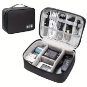 Electronic Storage Bag Data Cable Travel Charging Treasure Headphone Organizer Cosmetics Compartment Storage Digital Han