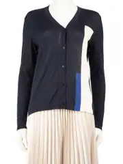 Colour Block Silk Cardigan
