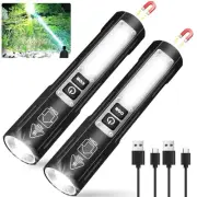 Small LED Rechargeable Magnetic Flashlights 20000 High Lumens - Super Bright ...