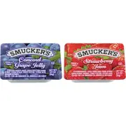 Smucker's Assortment Strawberry Jam And Grape Jelly, 0.5 Ounces, 200 Per Case